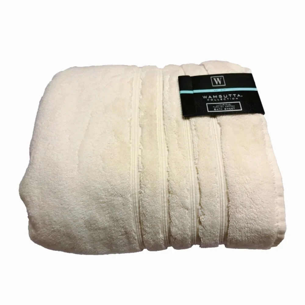 VANILLA Wamsutta Collection 100% Turkish Cotton 40x70 inch BATH SHEET ( Towel )
